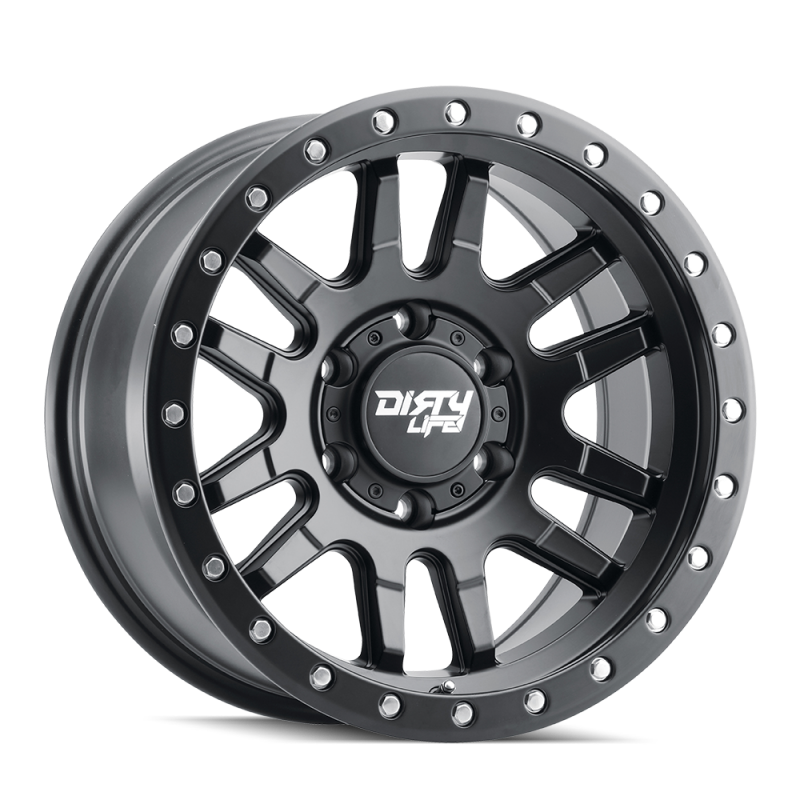 Dirty Life 9309 Canyon Pro 17x9/6x139.7 BP/-12mm Offset/106mm Hub Matte Black Wheel - Beadlock