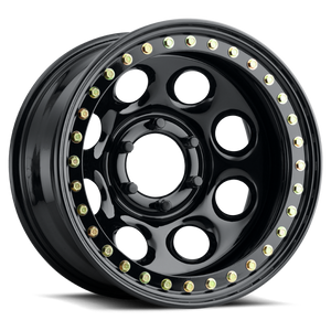 Raceline RT81 Rock 8 15x10in / N/Amm Offset / 4.25mm Bore - Gloss Black