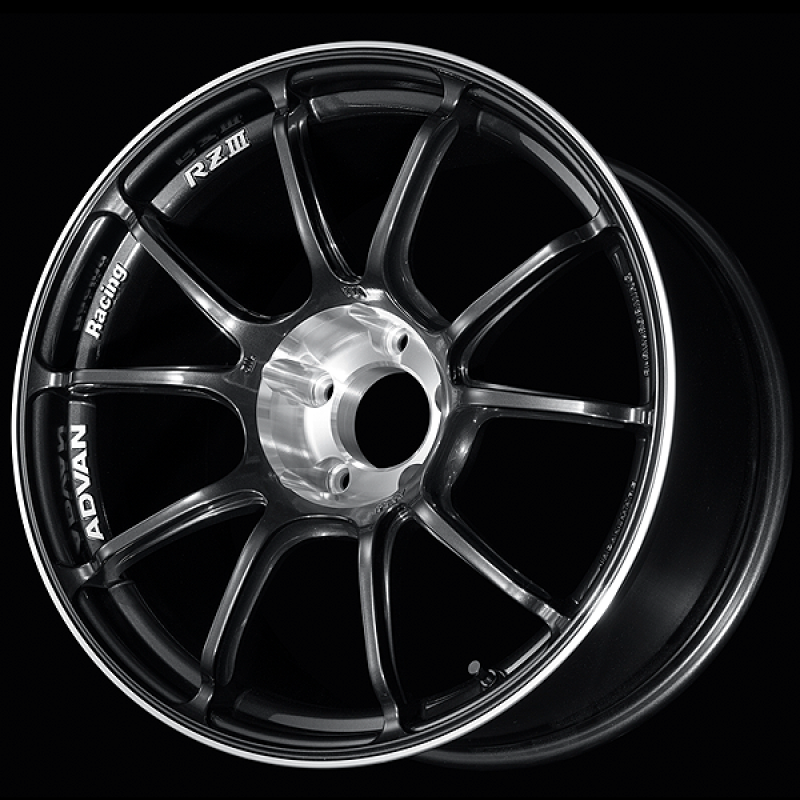 Advan RZIII 18x8.5 / +38 Offset / 5x114.3 BC / 73mm Bore / Black Gun Metallic & Diamond Cut