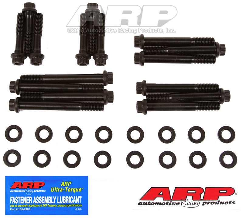 ARP SB Chevy 2-Bolt Large Journal w/ 1/2 Inch Straps on F&R Caps Main Bolt Kit