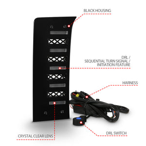 ANZO 22-24 Toyota Tundra (w/Factory LED Refl. & OE Bumper) Z-Series Full LED DRL Vent Lights - Pair
