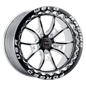 Weld S80 Beadlock 15x10/5x114.3/6.5 BS/3.18 HB - Black Center - Polished Shell - Black SBL MT Wheel