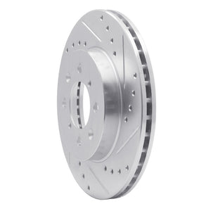 R1 90-17 Acura Integra Front Right Drilled & Slotted Silver Brake Rotor
