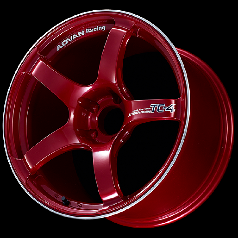Advan TC4 18x8.0 / +42 Offset / 5x112 / 66.5mm Bore / Racing Candy Red and Ring