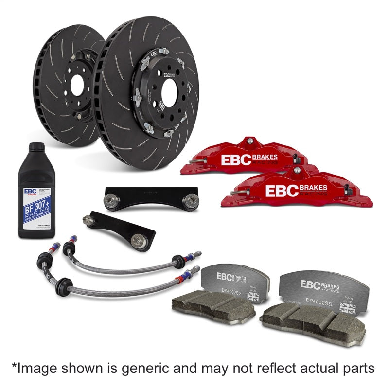 EBC Racing 00-07 BMW M3 (E46) Red Apollo-4 Calipers 355mm Rotors Front Big Brake Kit