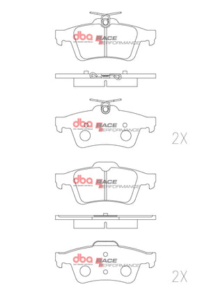 DBA 07-13 Mazda Mazdaspeed3 Rear RP Performance Brake Pads
