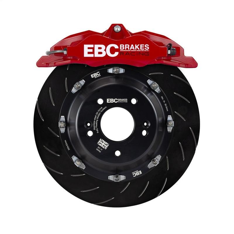 EBC Racing 04-09 Honda S2000 AP2 Red Apollo-4 Calipers 330mm Rotors Front Big Brake Kit