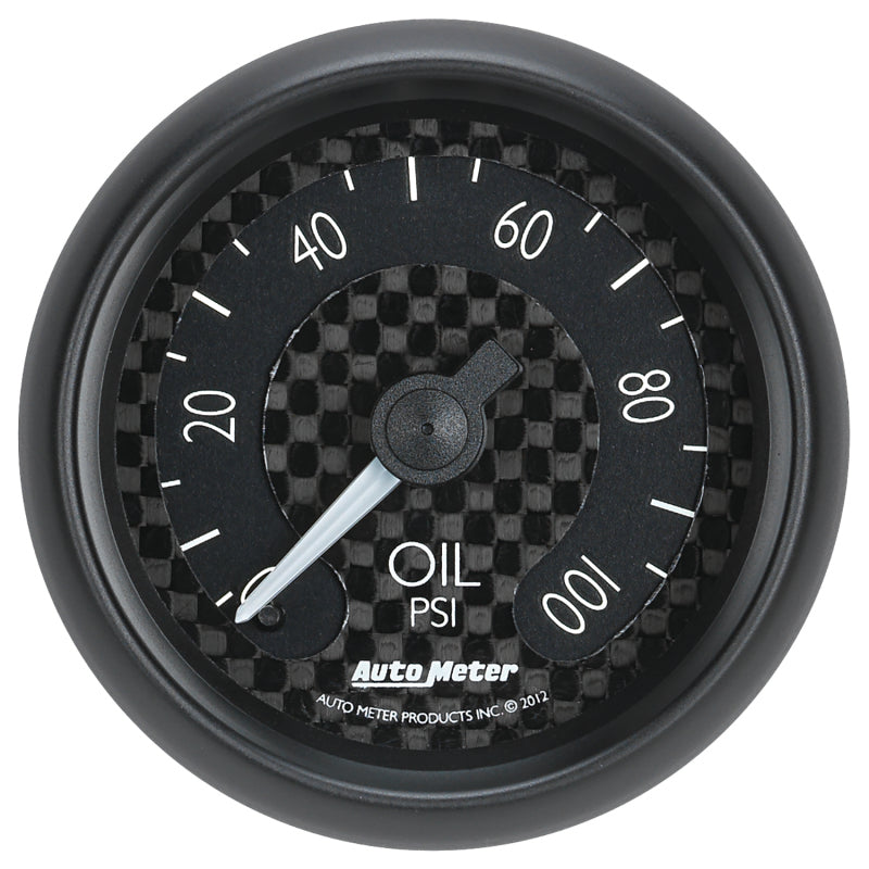 Autometer GT Series 52mm Mechanical 0-100 psi Oil Pressure Gauge