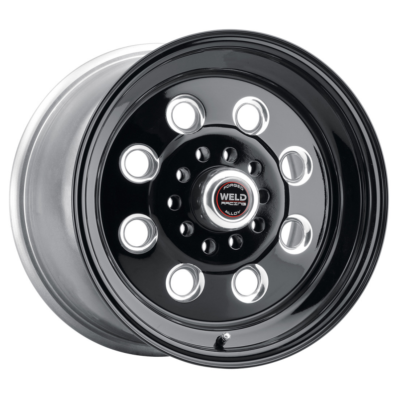 Weld Black Draglite 15x10 / 5x114.3 / 3.5 BS / 3.18 HB - Gloss Black - Non-BL Wheel