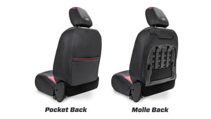 PRP 2018+ Jeep Wrangler JL/2 Door/ Non-Rubicon Front Seat Covers (Pair) - Black w/ Red Stitching