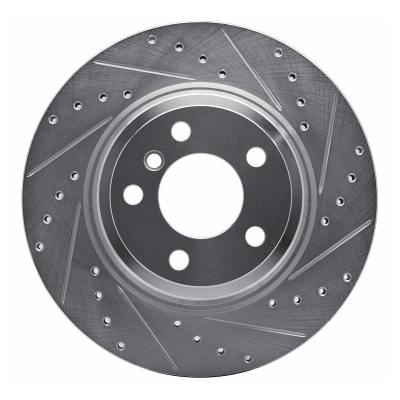 R1 12-20 BMW 435I Rear Right Drilled & Slotted Silver Brake Rotor
