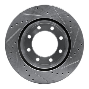 R1 05-12 Ford F-250 2WD (Super Duty) Rear Left Drilled & Slotted Silver Brake Rotor