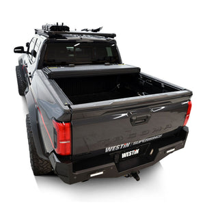 Westin 24-26 Toyota Tacoma 2WD/4WD 5ft. Bed Hard Tri-Fold Tonneau Cover - Black
