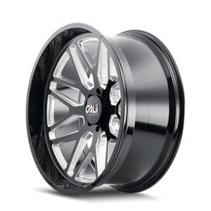 Cali Off-Road 9115 Invader 20x10 / 8x165.1 BP / -25mm Offset / 125.2mm Hub Gloss Black Milled Wheel