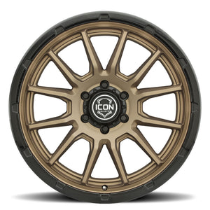 ICON Alloys Cajon 20x9 / 5x5 / -12mm / 4.5in BS Satin Bronze Wheel w/ GB Lip