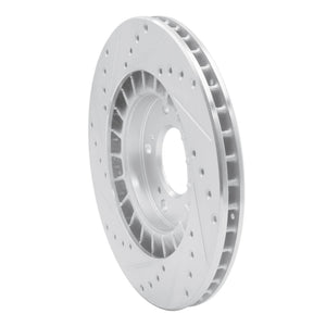 R1 00-09 Honda S2000 Front Right Drilled & Slotted Silver Brake Rotor