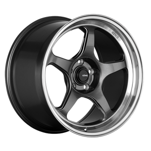 Konig Hyperspec 17x8 5x100 ET40 Anthracite Metallic Wheel w/ Mirror Machined Lip (Knurled Bead)