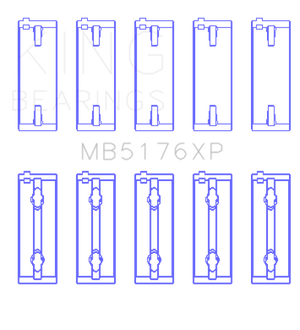 King Engine Bearings Mitsubishi 4G91/4G92/4G93 16V (Size +0.25mm) Main Bearing Set