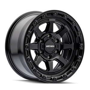 Mayhem 8306 Ridgeline 17x8.5 / 5x127 BP/ -6mm Offset / 78.1mm Hub Satin Black Wheel