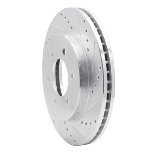 R1 04-08 Ford F-150 4WD Front Right Drilled & Slotted Silver Brake Rotor
