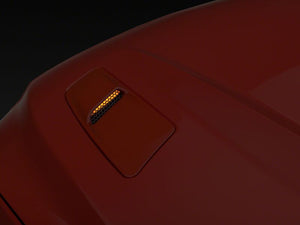 Raxiom 15-17 Ford Mustang GT Axial Series Hood Mount Turn Signal Kit- Amber LED
