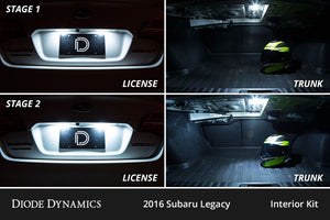 Diode Dynamics 15-19 Subaru Legacy Interior LED Kit Cool White Stage 2