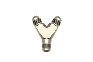 DeatschWerks 6AN Male Flare + 6AN Male Flare to 6AN Male Flare Y Block Fitting
