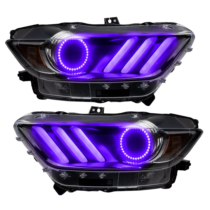 Oracle 15-17 Ford Mustang V6/GT/Shelby DRL w/ Halo Kit - ColorSHIFT w/ 2.0 Controller