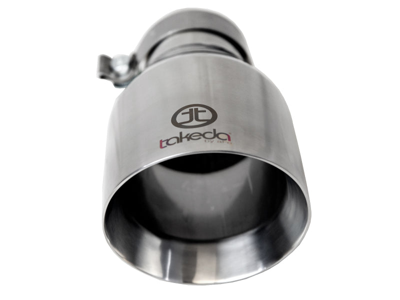 aFe Takeda Universal Exhaust Tip 3 IN Inlet x 5 IN Outlet x 9 IN L- Polished