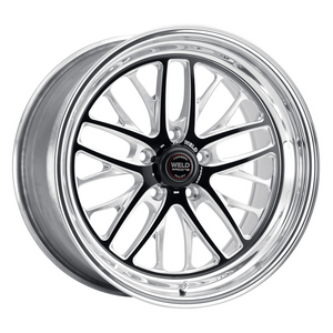 Weld S82 18x8 / 5x120.65 / 4.7 BS / 3.18 HB - Black Center - Polished Shell - Non-BL Wheel