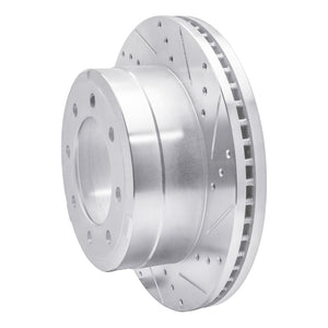 R1 11-22 Ford F-350 Super Duty 2WD Rear Right Drilled & Slotted Silver Brake Rotor