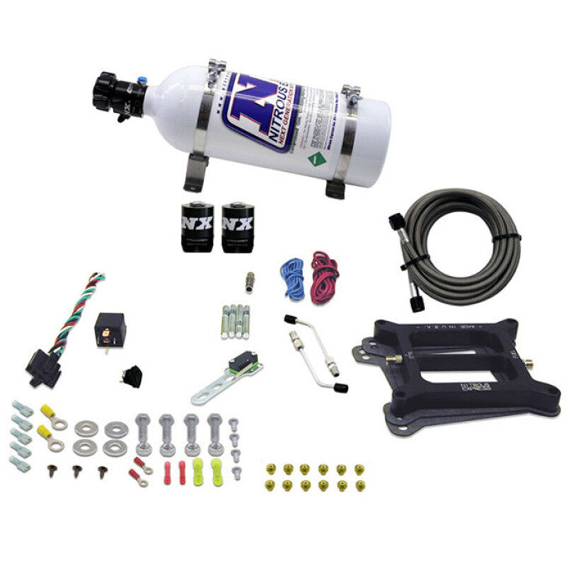 Nitrous Express 4150 4-BBL/Gasoline Nitrous Kit (50-300HP) w/5lb Bottle
