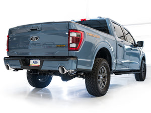 AWE Tuning 2021+ Ford F150 Tremor w/ Bumper Cutouts 0FG Resonated Cat-Back w/ Chrome Silver Tips