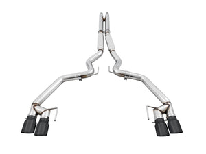 AWE Tuning 2018+ Ford Mustang GT (S550) Cat-Back Exhaust - Track Edition (Quad Diamond Black Tips)