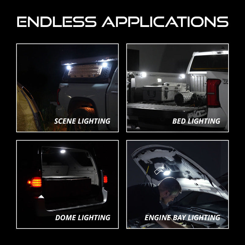 Diode Dynamics Stage Series SXS Rock Light Installer Kit - RGBW M8 (8-pack)