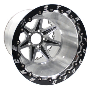 Race Star 72 ValStar 15x8 / 5x4.50BC / 5.5BS / 3.072in CB / Machined w/Black Accents Wheel