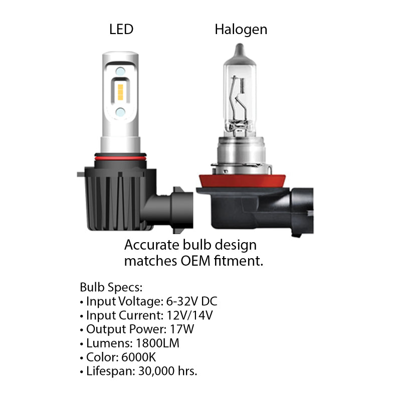 Oracle 880/881/H27 - VSeries LED Headlight Bulb Conversion Kit - 6000K