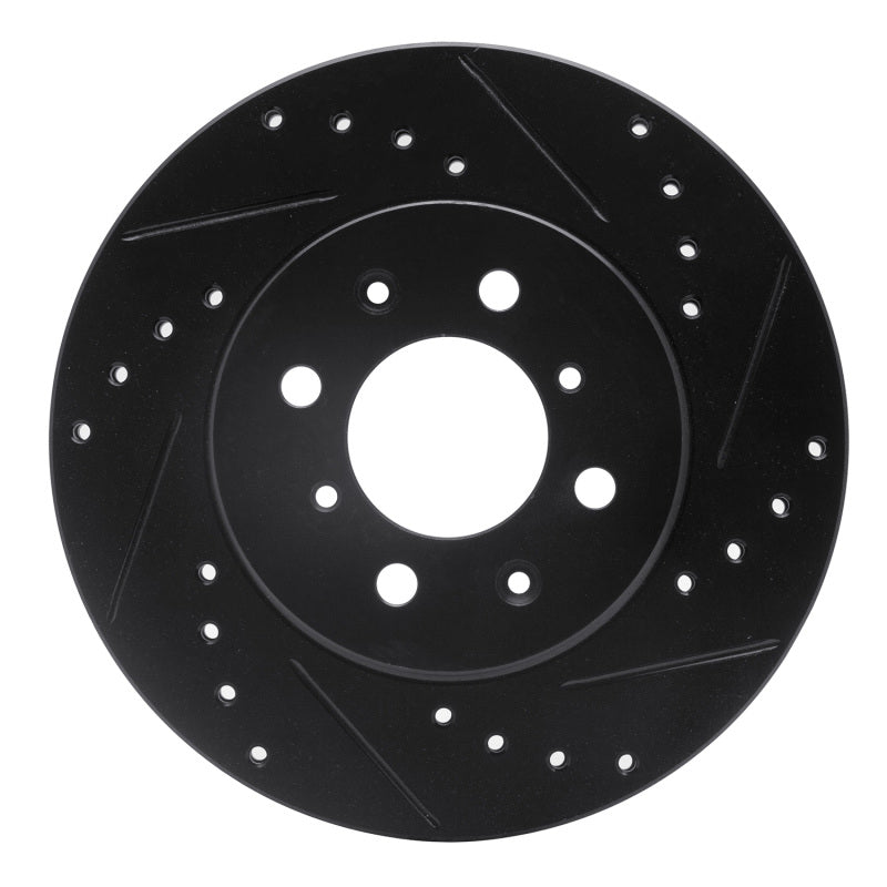 R1 97-02 Peugeot 306 (Mexico) Front Right Drilled & Slotted Black Brake Rotor