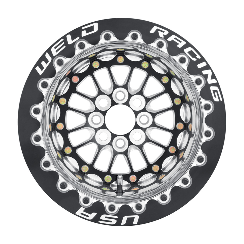 Weld Tuner Import 13x10 / 4x100 / 4.5 BS / 2.25 HB - Black Center - Polished Shell - DBL Wheel