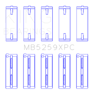 King Honda A-Series/B-Series/K-Series pMaxKote Performance Main Bearing Set - Size +.026mm