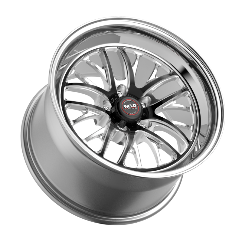 Weld S82 18x9 / 5x120 / 7.2 BS / 3.18 HB - Black Center - Polished Shell - Non-BL Wheel