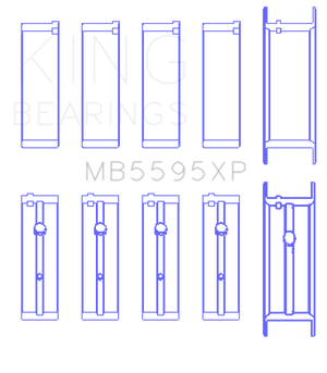 King Engine Bearings Nissan KA-24DE Performance Main Bearing Set - Size +.025mm