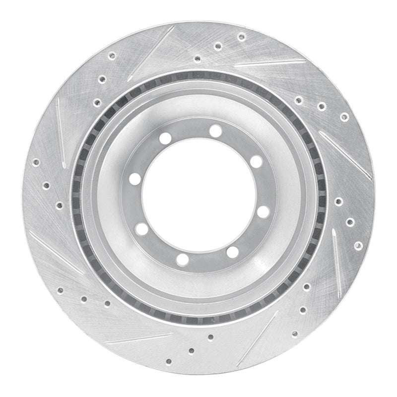 R1 08-20 Ford E-450 Super Duty Rear Right Drilled & Slotted Silver Brake Rotor