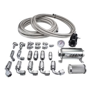DeatschWerks X2 Series Pump Module -8AN Feed w/ -6AN return CPE Plumbing Kit for 92-00 Honda Civic