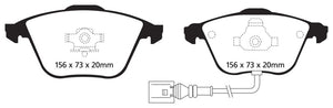 EBC Racing 08-11 Volkswagen CC 3.6L RP-X Front Brake Pads