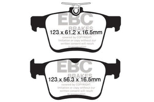 EBC Racing 15-19 Volkswagen Golf R MK7 2.0L Turbo RP-X Rear Brake Pads