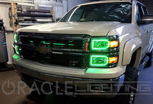 Oracle Chevy Silverado 14-15 Halo Kit Non-Projector Style - ColorSHIFT w/ BC1 Controller