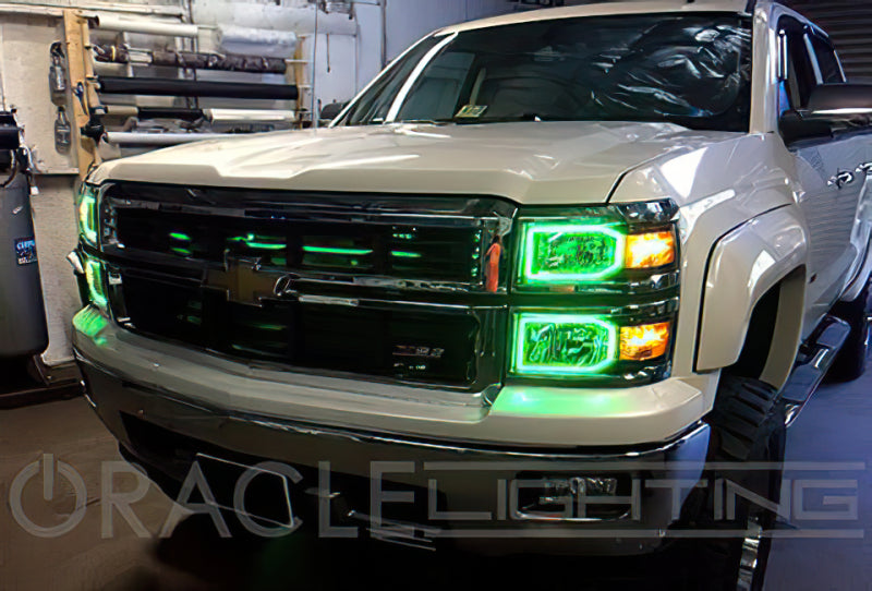 Oracle Chevy Silverado 14-15 Halo Kit Non-Projector Style - ColorSHIFT w/ BC1 Controller