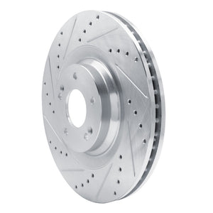 R1 19-22 Hyundai Veloster N Front Left Drilled & Slotted Silver Brake Rotor