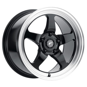 Forgestar D5 Drag 18x5 / 5x120.65 BS / ET-10 / 2.6 Gloss BLK / Diamond Lip 78.1 Bore